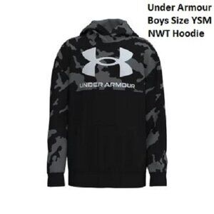 Boys Size YSM UNDER ARMOUR Black Hoodie Sweatshirt  nwt